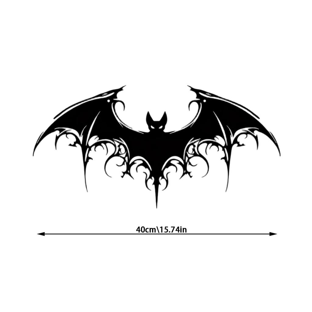 Creepy Halloween Black Bat Wall Ornament Modern Silhouette Artwork Iron Bat Wall Deco Perfect For Living Room Wall Decor