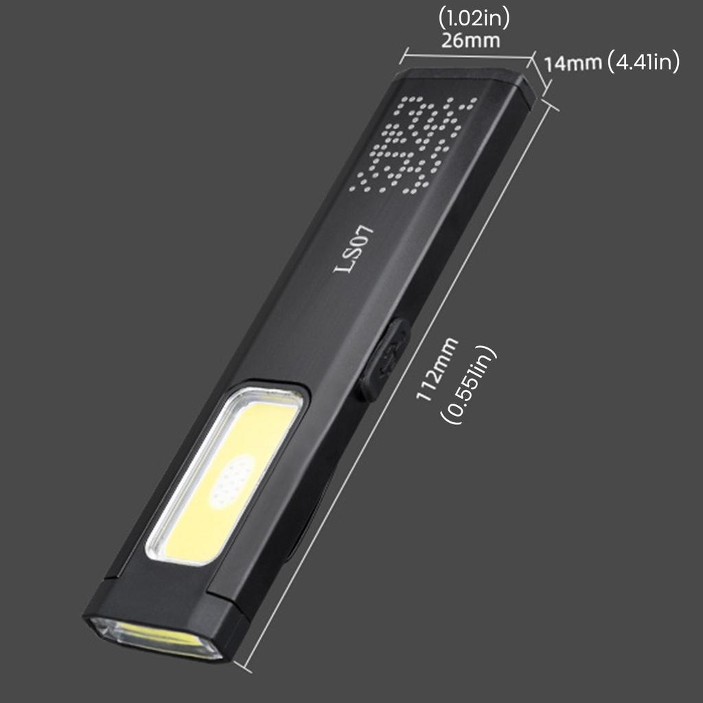 Rechargeable Multi Function LED Small Flashlight with Magnetic & Clip Portable Flat Mini Flashlight for Everyday Carry Travel