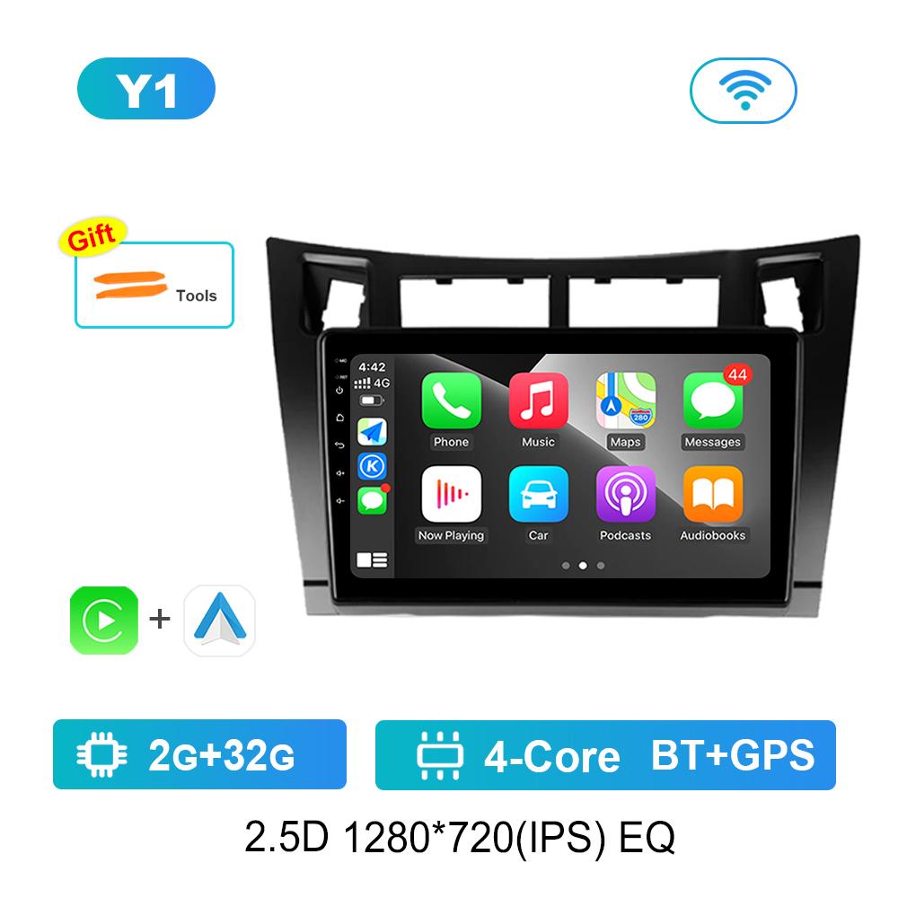 

9-дюймовая ОС Android для Toyota Yaris XP90 2005 - 2012 WiFi Головное устройство BT Автомобильный Видео Мультимедиа Плеер GPS Навигация Сенсорный Экран