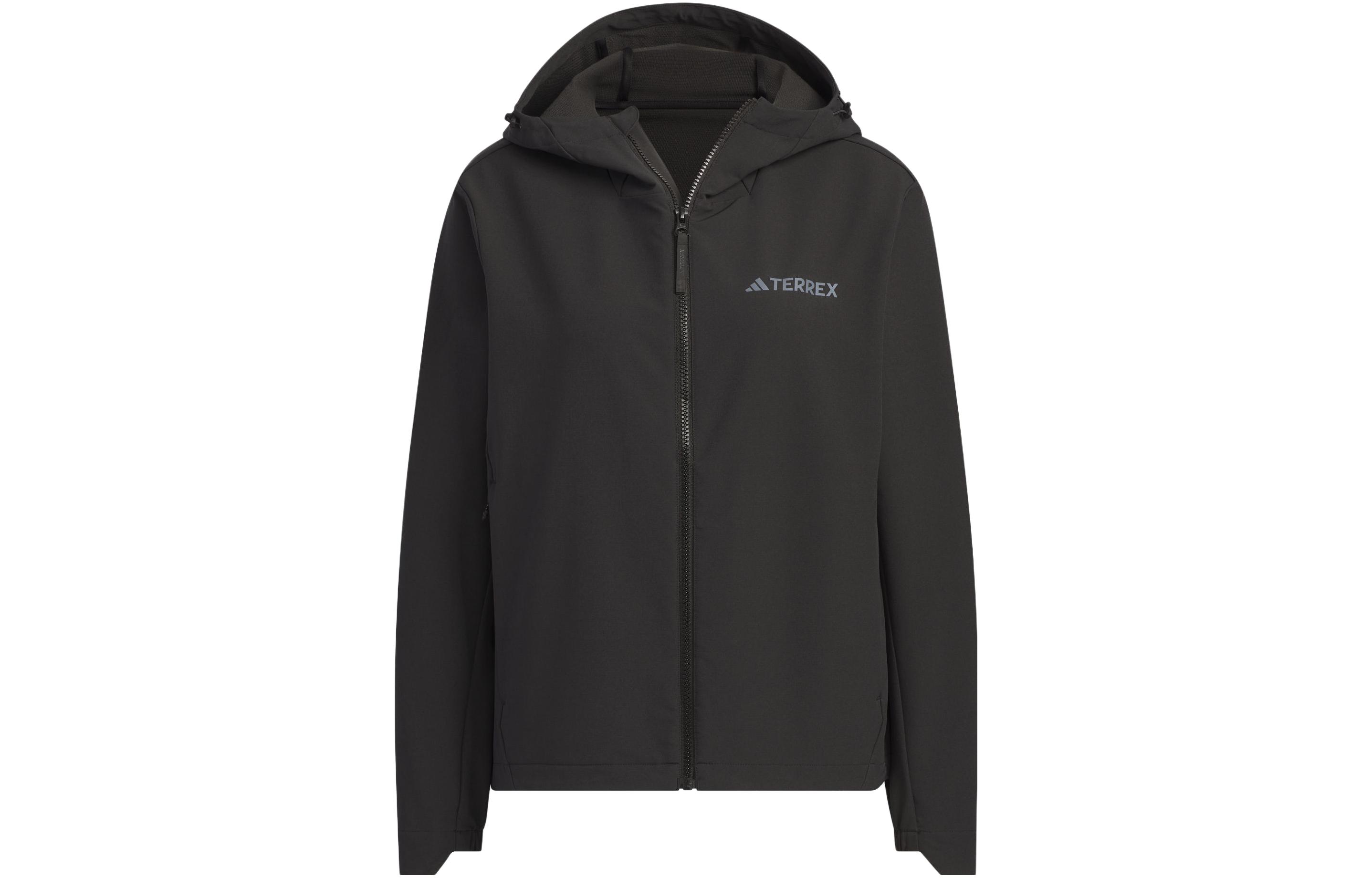 Adidas Jackets Women s Black Hooded Thickened Soft Shell IL9013 S