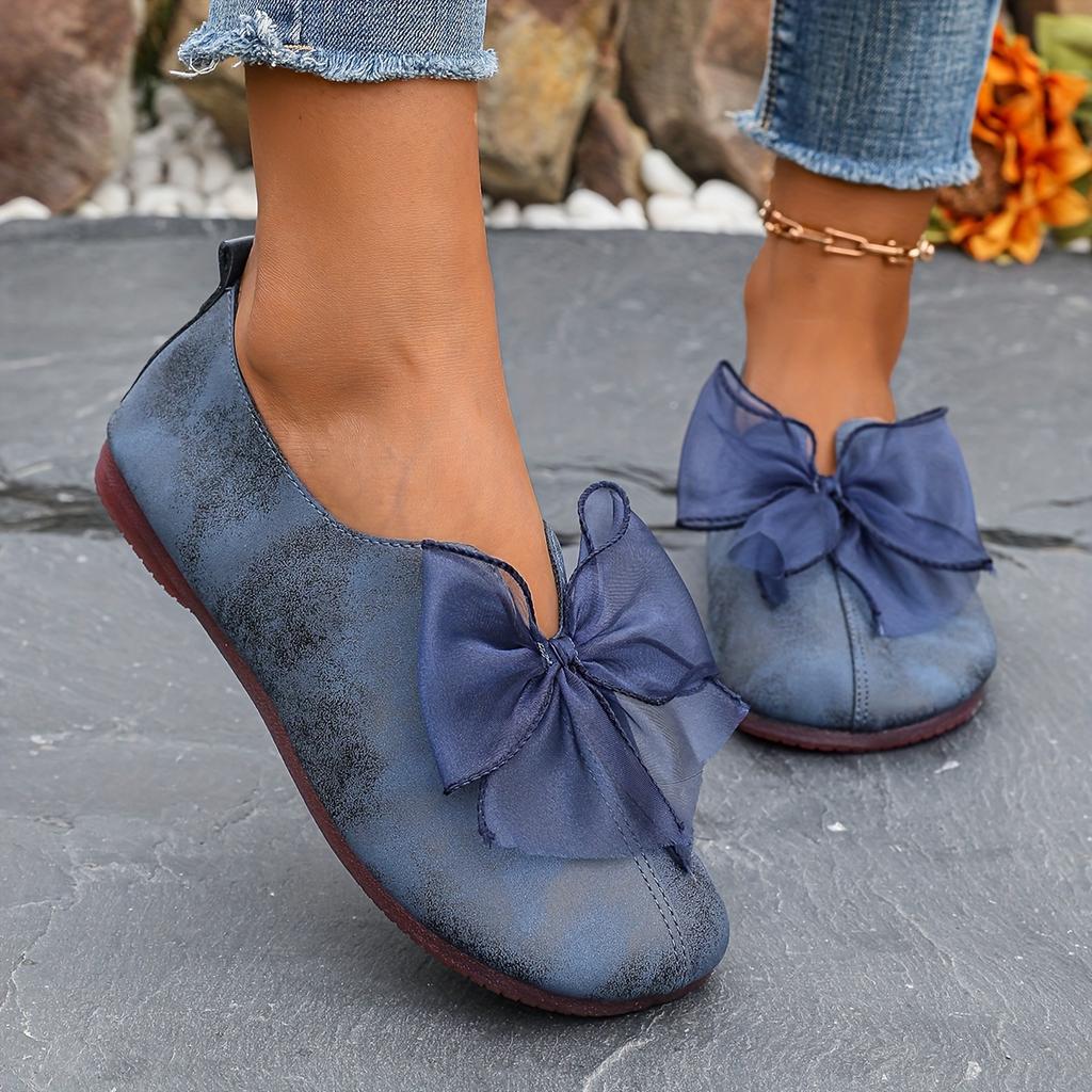 Wearing bow Mary Jane single shoes women's French round toe spring and autumn new style