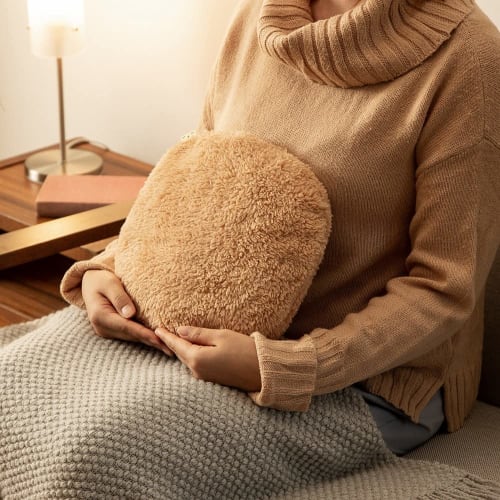 Three Up EWT-2143 Heat Storage Eco Hot Water Bottle, Warm, Brown