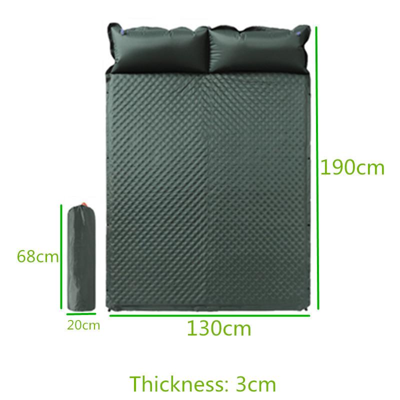 Camping Self Air Mattress Folding Waterproof 5cm Thicken Self Inflating Sleeping Mat Hiking Air Bed Camping Mat with Pillow
