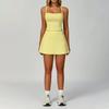 Oiob Yoga Suit Summer New Cami Waist Hugging Slimming Top Fitness Sports Leisure Tennis Short dress