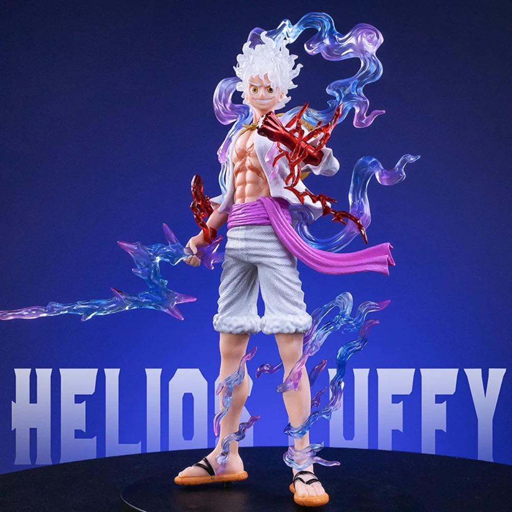 21 см Аниме фигурка One Piece Луффи GEAR 5 Фигурка Ника Луффи Бог Солнца Фигурки Действия Коллекционная Модель Игрушки Подарок