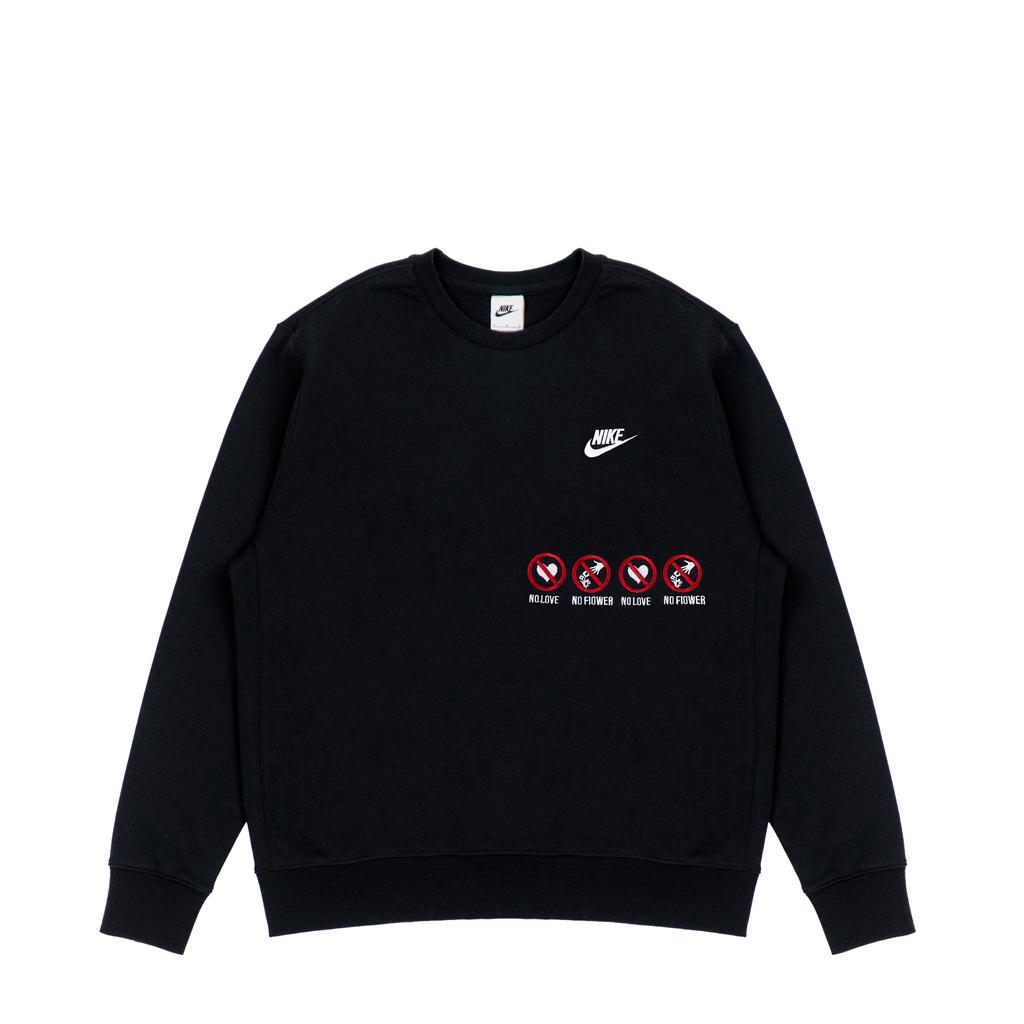 Nike Fantasy Incredible Emo Emotion Handmade Embroidery Casual Loose Round Neck Sweatshirt Unisex Sweatshirt Black BV2667-010EMO