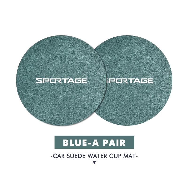 For KIA 2pcs Car Coaster Water Cup Bottle Holder Anti-slip Pad Mat Sportage Ceed Sorento Niro Cadenza Proceed Sephia