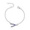 Pulseira Estilosa e Simples de Osso de Desejo Pulseira em Forma de V de Temperamento Joia