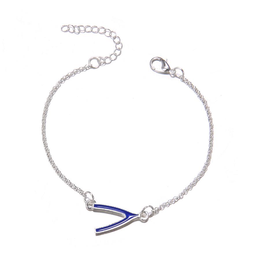 Pulseira Estilosa e Simples de Osso de Desejo Pulseira em Forma de V de Temperamento Joia