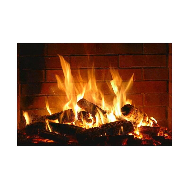 Christmas Fireplace Photography Backdrop Xmas Tree Stocking Photo Background Props for Holiday Family Portrait Studio Shoot Video Party Decor