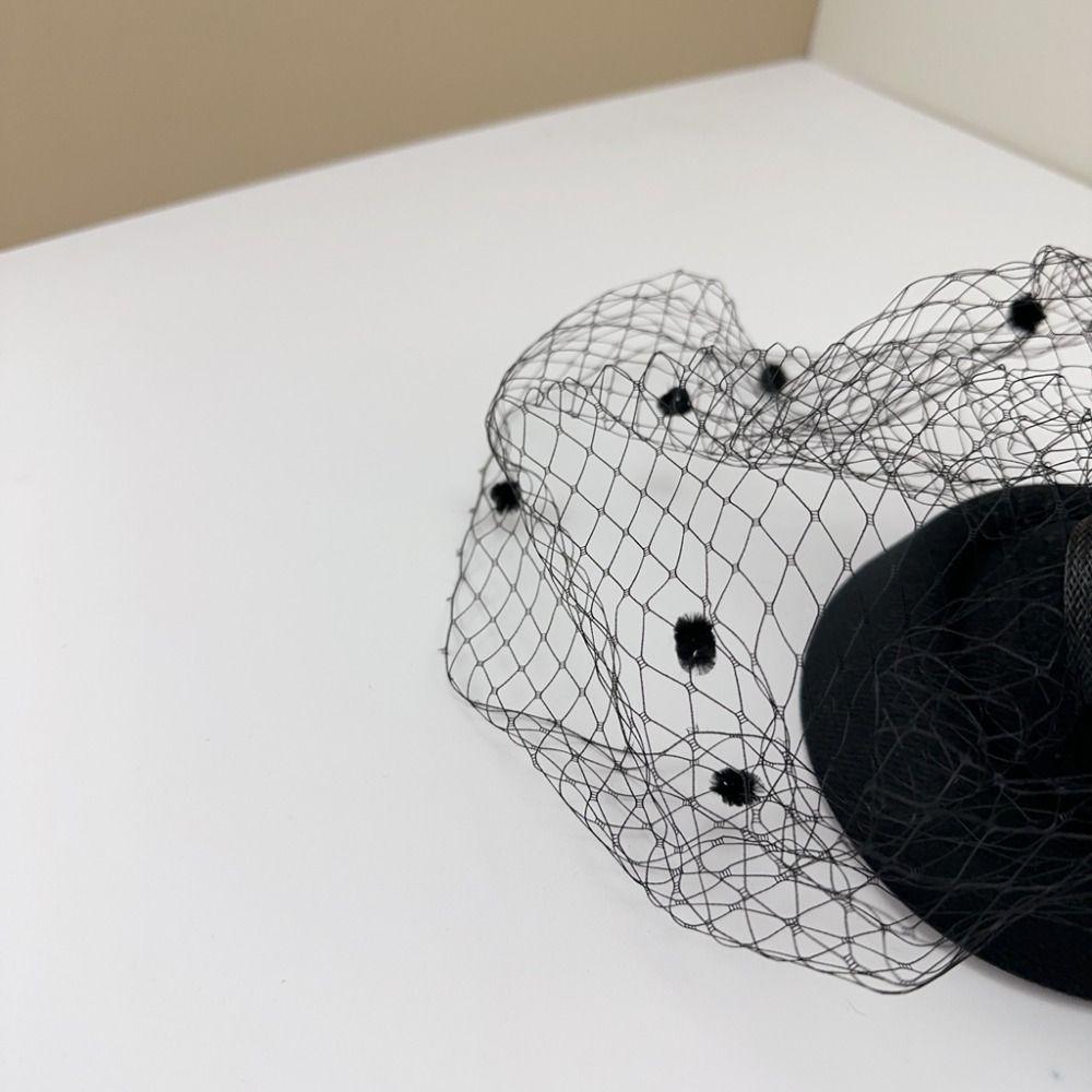 Headband Small Fedoras Headwear Feather Flower Veil Hair Clips Women Mini Mesh Hat  Fascinator Hat