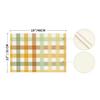 4/6/8pcs, Orange Yellow Buffalo Check Table Mats, 12X18 Inch Seasonal Autumn Dining Additions for Party Kitchen Decor