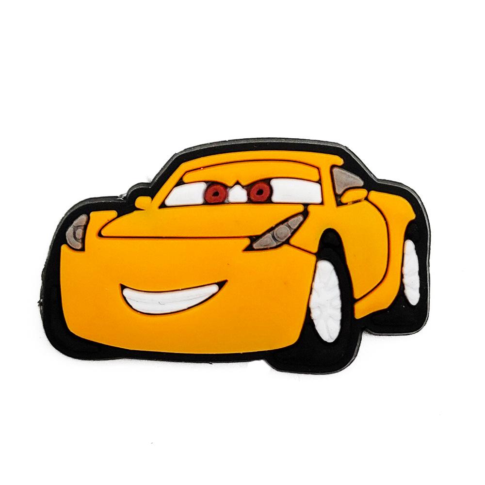 Lightning McQueen Cartoon Clog Shoe Charm - Cute Floral Rubber Accessories