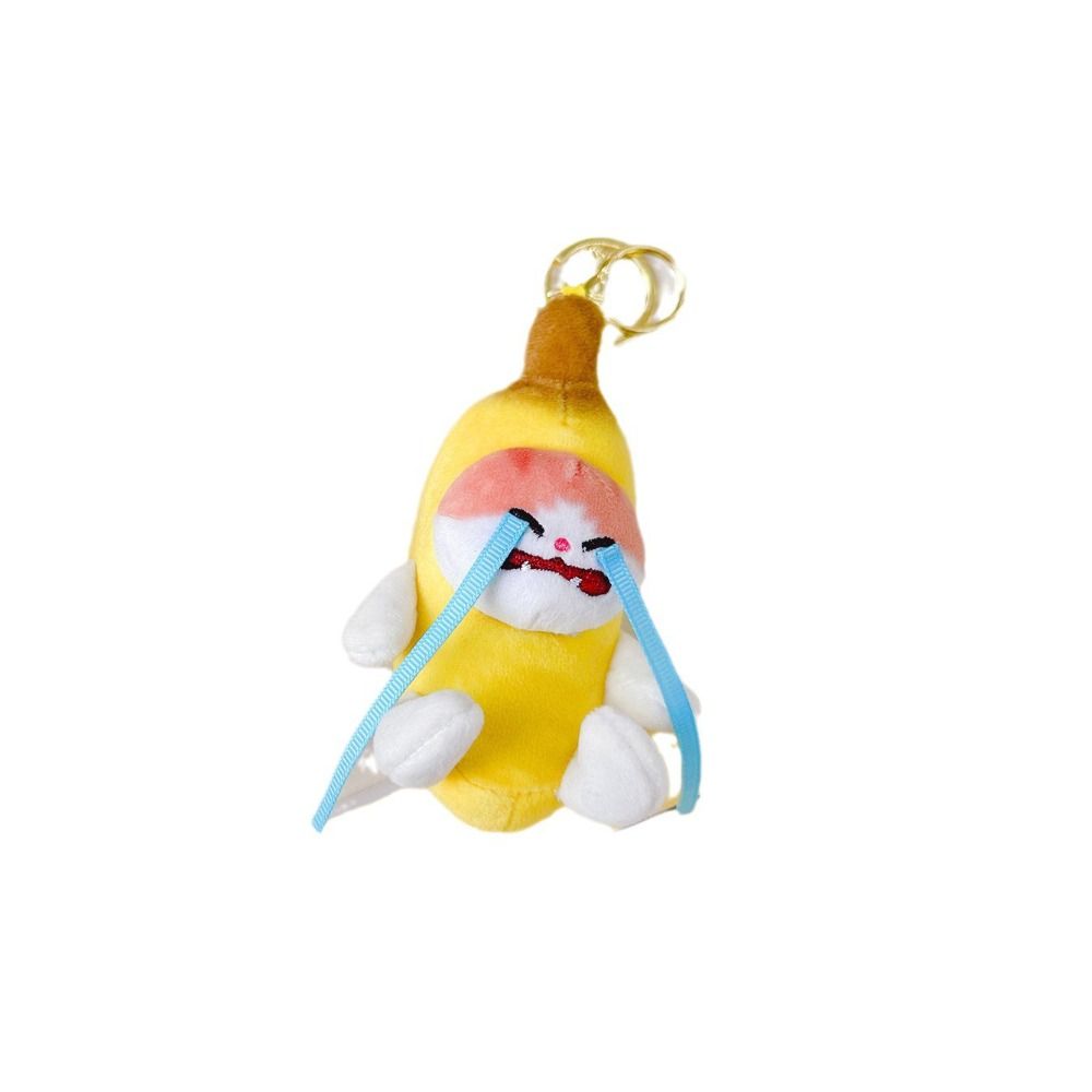

Plush Crying Banana Cat Keychain Stuffed Doll Crying Banana Keyring Keychain Accessories 1pc
