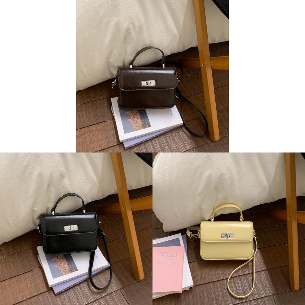 Pu Small Square Bag For Women With Zipper Closure And Interior Pockets For Daily Use