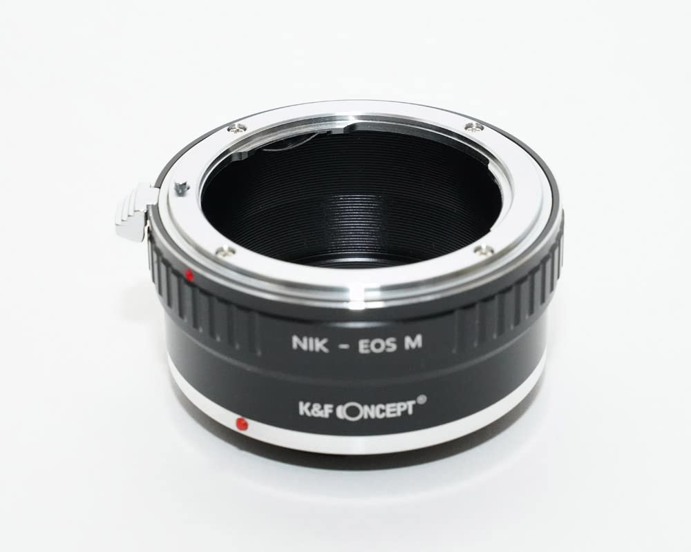 Nikon AI Lens To Canon EOS M Mount Adapter with Lens Cloth K&F Nf-eosm (KFEOSM)