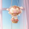 Yousheng Love Hanging Ornament 2D Acrylic Hot Air Balloon And Rabbits Pendant Romantic Valentine's Day Decoration for Car Home Door Window Wall