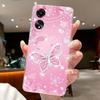 Case For OPPO A78 4G 5G A98 F23 A1X Flower Butterfly Phone Cases For Oppo A98 Soft Silicone Capa Transparent TPU Jelly Cover