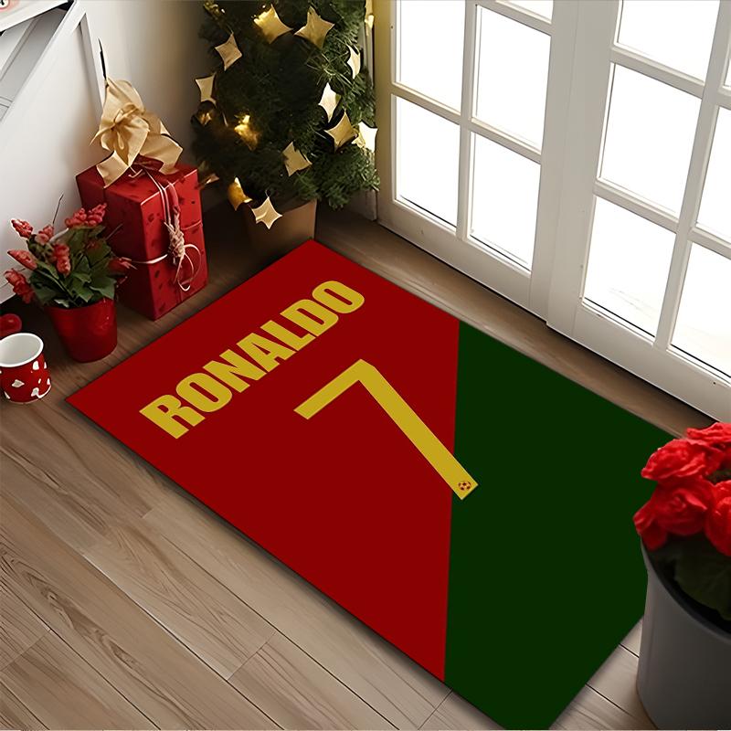 1pc Cristiano Ronaldo Printed Chair Rug for Home Office Use, Living Room Kitchen Game Room Area Carpet