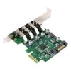Low Profile 4 Ports PCI-E to USB 3.0 HUB PCI Express Expansion Card Adapter 5Gbps USB1.1/2.0/3.0 Operating SystemsJAS