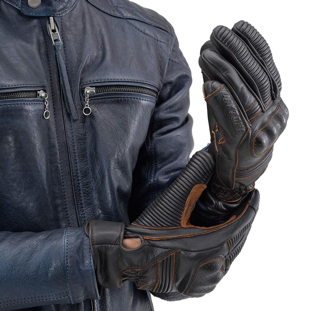 Daytona Motorcycle Leather Smartphone Hard Vintage Line Size 19539 Gloves, (Goat Leather), Spring, Summer, Autumn, Winter, Compatible, Protector,