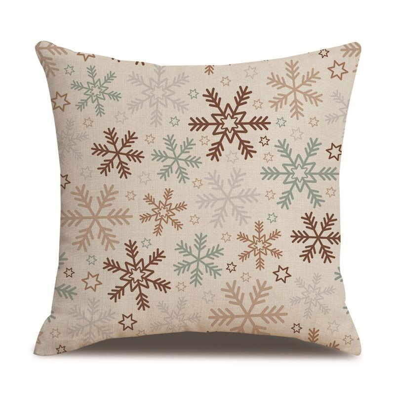 Christmas Single-sided Pillowcase Living Room Linen Car Pillowcase Sofa Pillowcase Bedside Cushion Cover