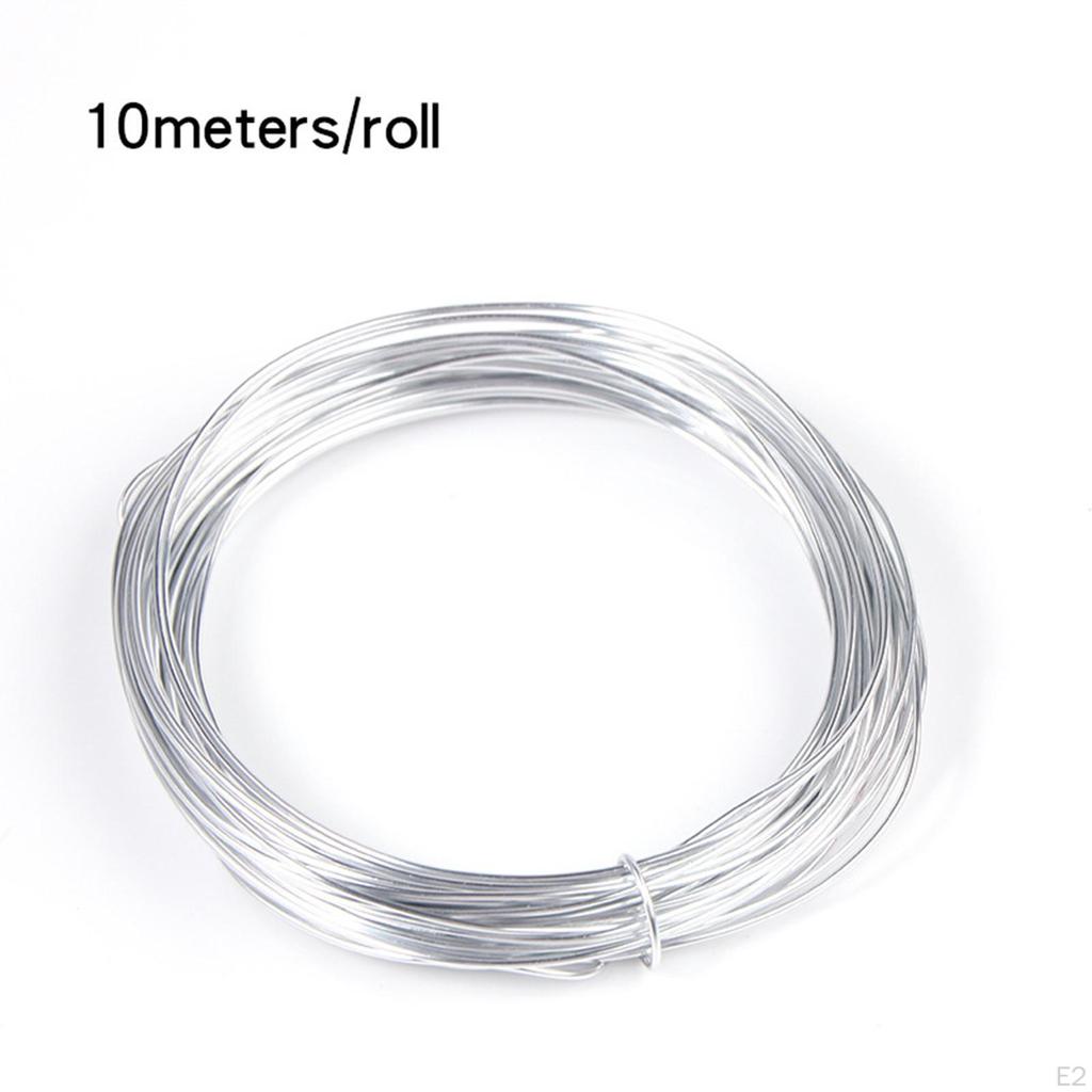 4 Pieces Yards 1mm Aluminum Wire, Round Flexible Rope, Metal Rope for Making Art Garlands, Earrings