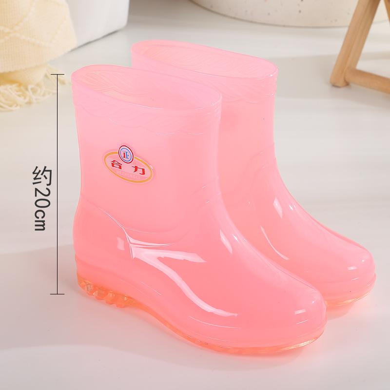 Tall tube thickened rain shoes women's waterproof shoes women's outer wear rain boots non-slip warm quick-drying water boots rubber shoes