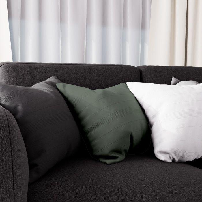 Housse de coussin 40x40 cm ADELE kaki, par Soleil d'Ocre