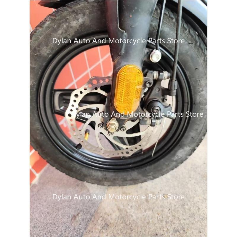 Mozzo Ruota Anteriore 14 Pollici Freno a Disco per Veicolo Elettrico Pieghevole Batteria al Litio Cerchione E-Bike