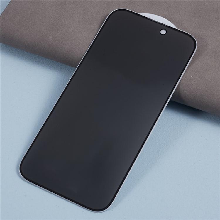 Für iPhone 16 Pro Max Integrierter Staubdichter Blickschutz Bildschirmschutz Matt Seidendruck Gehärtetes Glas Folie