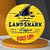 Metal Poster Shark Palm Tree Retro Bar Sign Wall Decor