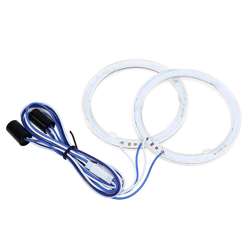 1 Pair 85/95mm COB Halo Ring Bulb Daytime Running Headlight Lamp Car LED Angel Eyes Light Yellow/Blue/White Accessories