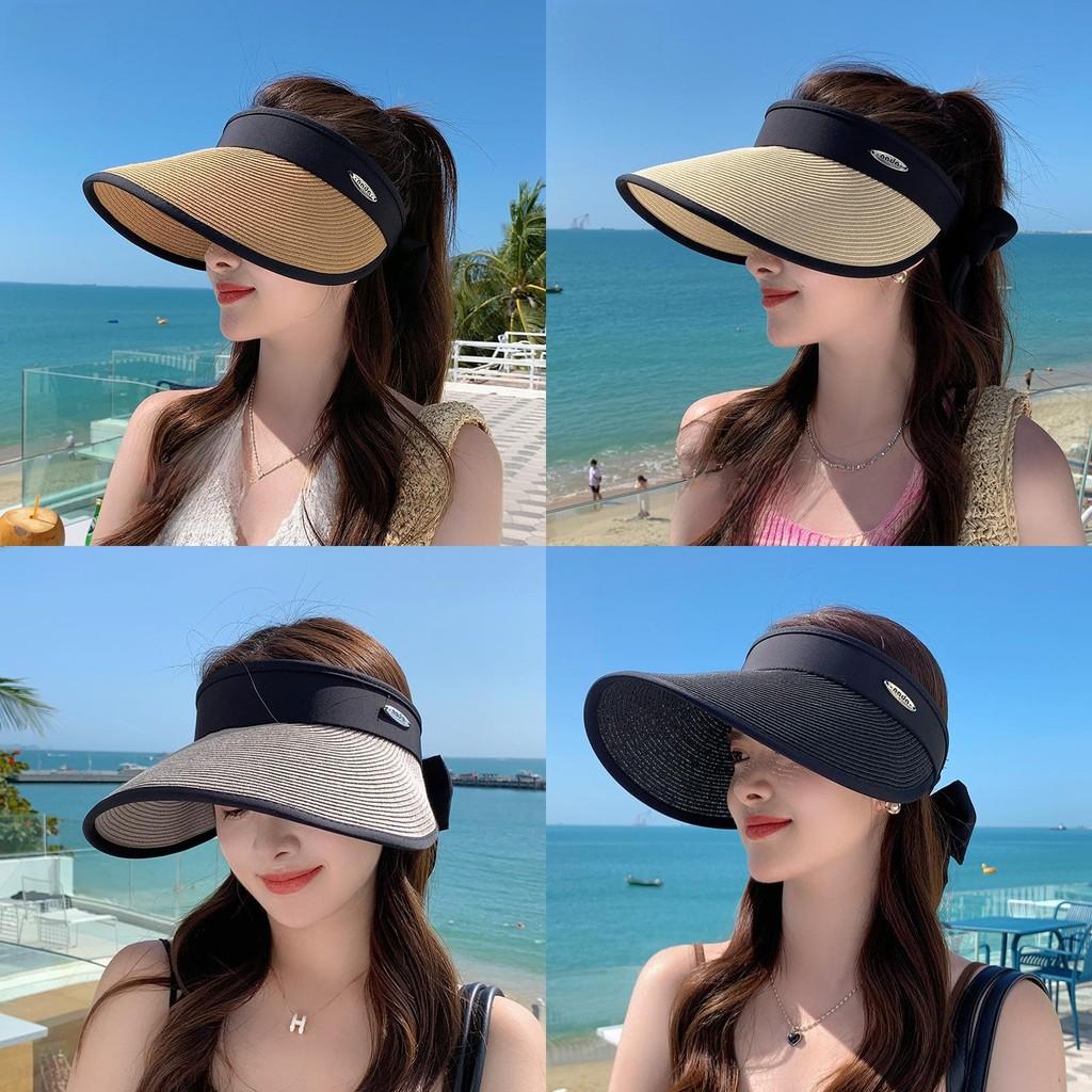 Summer Outdoor Sun Hat With Wide Brim And Breathable Straw Material For Women