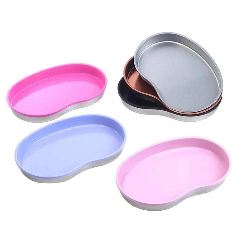 1Pcs Stainless Steel Nail Art Equipment Plate Doctor Surgical Dental Tray False Nails Dish Tools Cosmetic Storage Tray