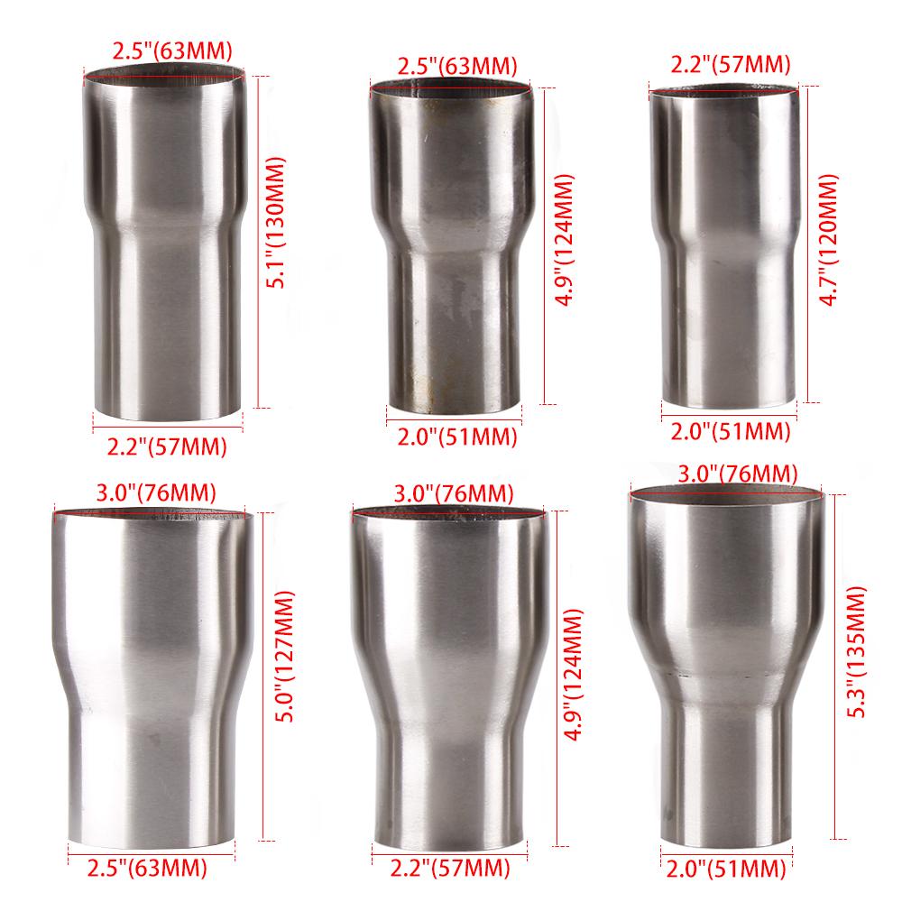 OD:2" 2.2'' 2.5'' 3'' Universal Stainless Steel Car Exhaust Reducer Connector Pipe Tube Adapter Intake Pipe Connection Joint
