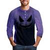 Men's Halloween Printed  Collar Three-Quarter Sleeve