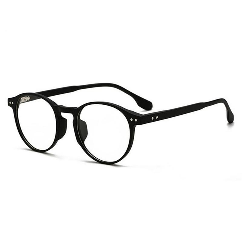 Rice Nails Round Frame Anti Blue Light Computer Glasses Women TR90 Prescription Eyeglasses Diopter 0 To 6