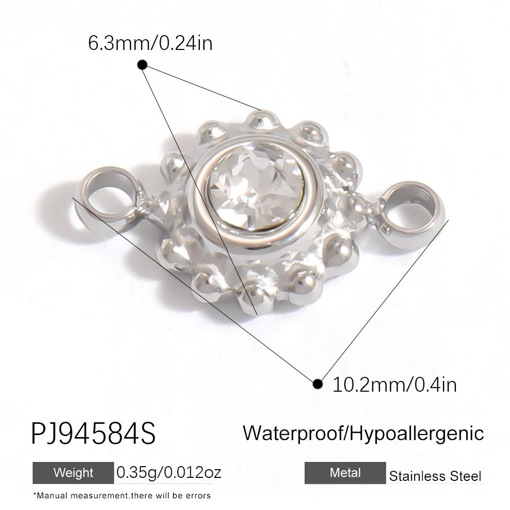 Waterproof Hypoallergenic DIY Jewelry 18K PVD Gold Plated Stainless Steel CZ Star Moon Heart Bow  Charms Pendants Bulk