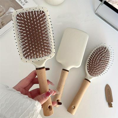 Handle Air Cushion Comb Plastic Bristle Styling Comb, ABS Plastic Handle, Ladies Fluffy Hair Care Comb