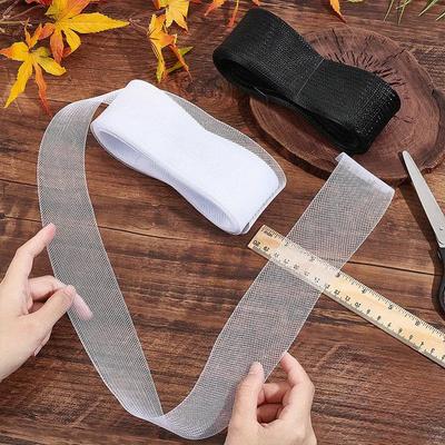50 Yards Polyester Fishbone Net For Skeleton Sewing Thin Elastic Fishnet Fabric DIY Bow Weaving Ribbon