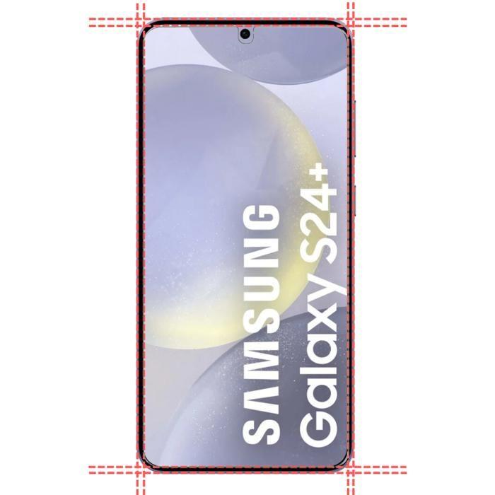 Coque antichoc - Phonillico - Samsung Galaxy S24 PLUS - Silicone souple - 2 Verres Trempé - 2 Protections Caméra