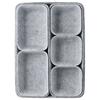 8Pcs Felt Sundries Sorting Box Portable Grey Storage Box Pen Holder Office