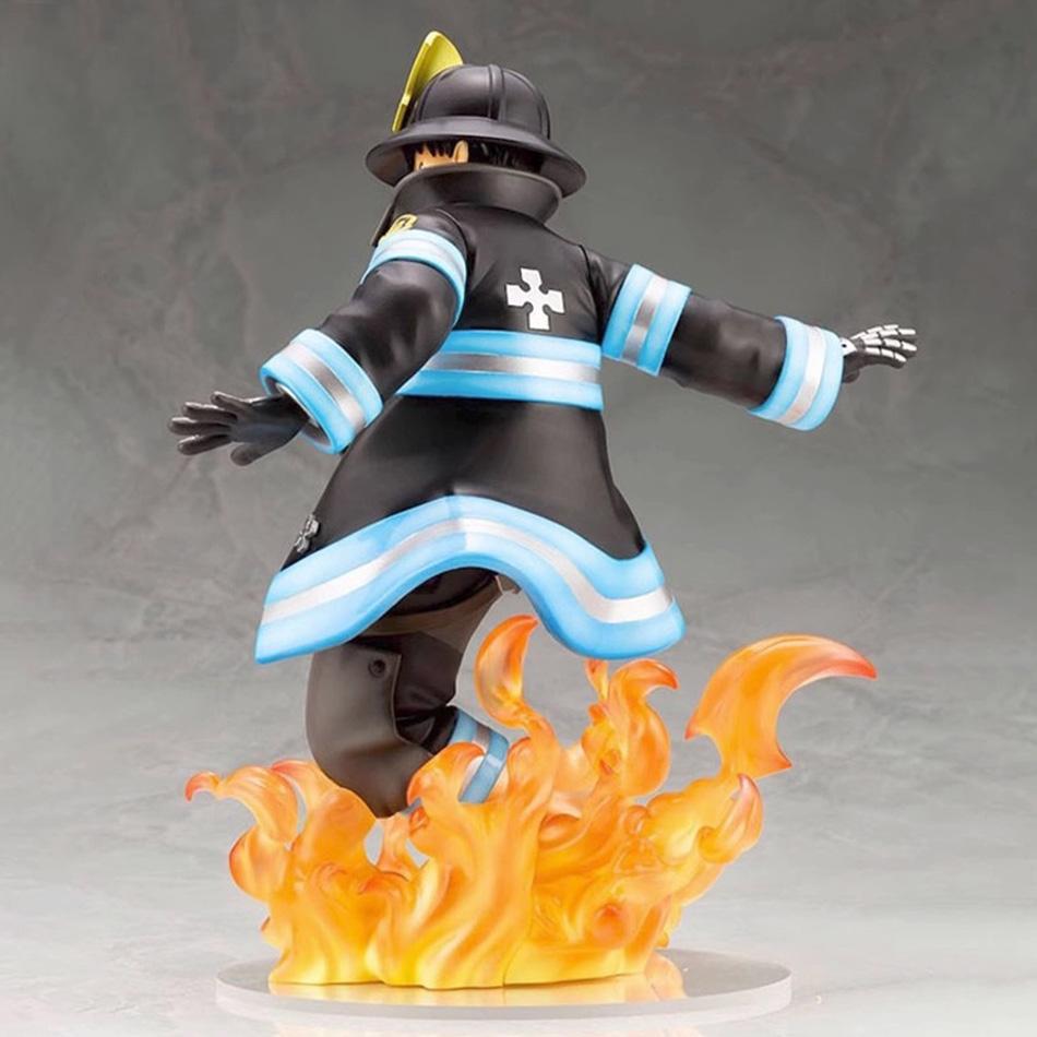 Anime Shinra Kusakabe Figur Szene Fire Force Spezialeffekt Blut Desktop-Puppe Actionfigur Sammlung Geschenke