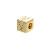 Gold-colored 8x8mm Square A-Z Letter Beads for DIY Handmade Bracelets, Earrings, and Jewelry Accessories Model:VZ246B