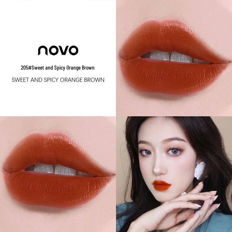

NOVO5351 Love Velvet Air Lip Glaze - Мягкий матовый, Водостойкий, Не отпечатывается, Не липнет к чашке. 4g