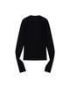 MOAA Dual Zip Ribbed Knit Top (Black)