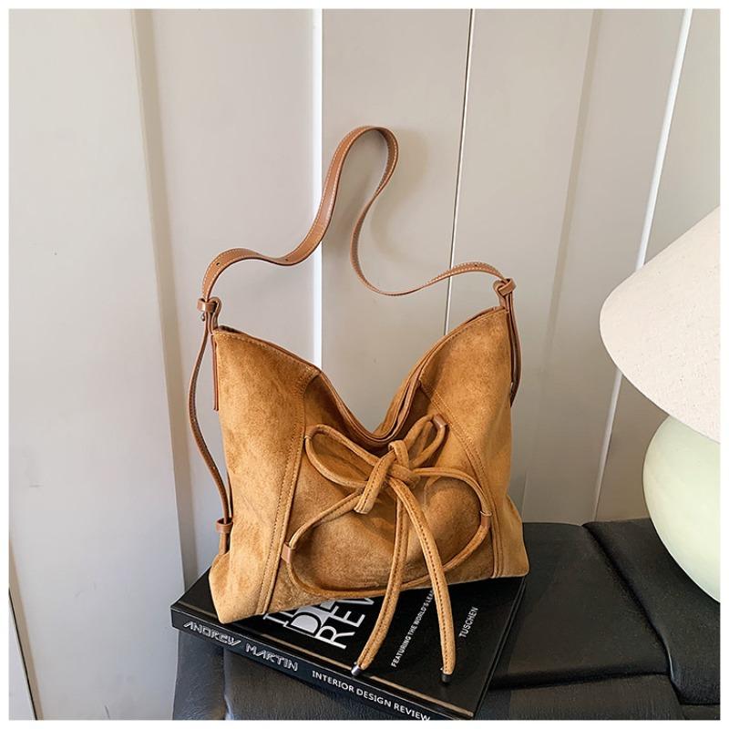 

Frosted retro bag women s large-capacity new autumn and winter versatile casual messenger bag textured tote bag коричневый