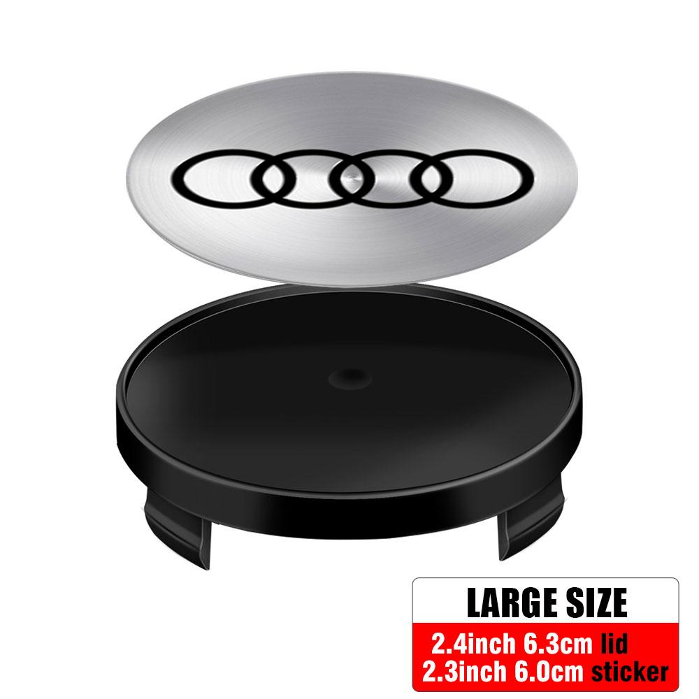 For Audi A360MM 63MM 68MM Car Wheel Center Cover Badge Hub Caps Emblem Decoration for AUDI S RS R A3 8P S3 A4 B6 B7 A6 A5 Q3 Q5 Q7 A2 A7 A8