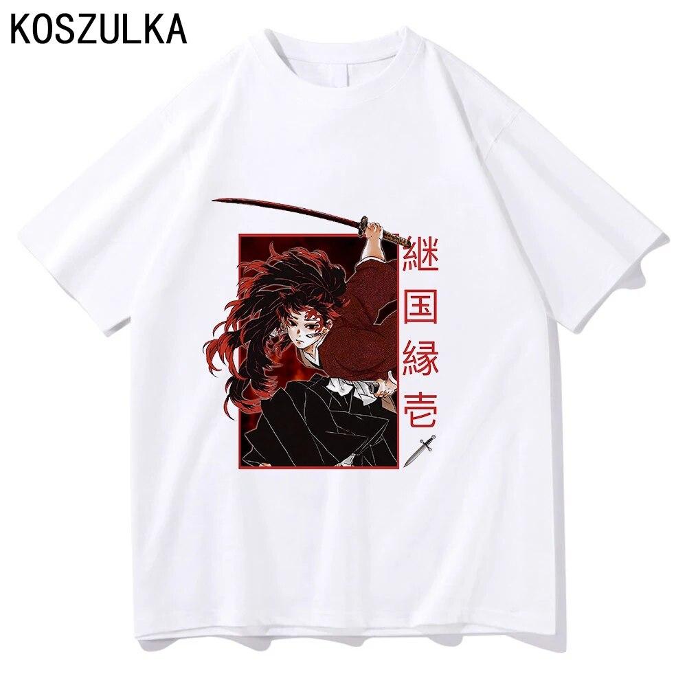 Demon Slayer Muichiro Tokito T-shirt Cotton Tee Shirt Summer T Shirts Kokushibo Clothes Sudaderas Unisex/women Hip Hop Sweatshirts Unisex